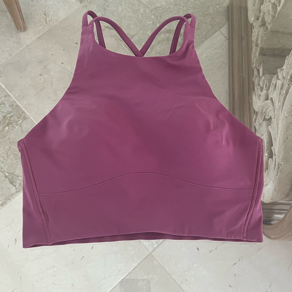 LULULEMON Like a Cloud Longline Bra Black High Neck b/c cup size 6
